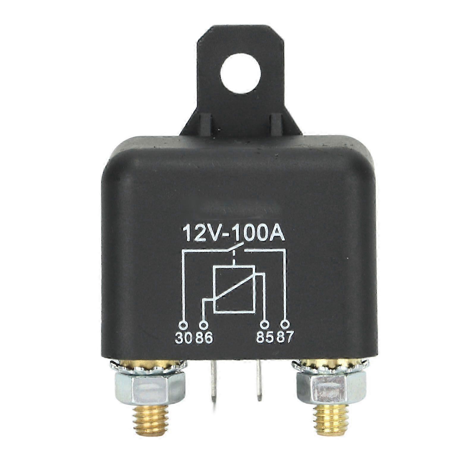 Ηλεκτρομαγνητική βαλβίδα ρελέ 4 καρφιτσών 4 καρφιτσών 12V 100A ΟΧΙ για το κάρρο γκολφ τρακτέρ κήπων χλοοκοπτικών--