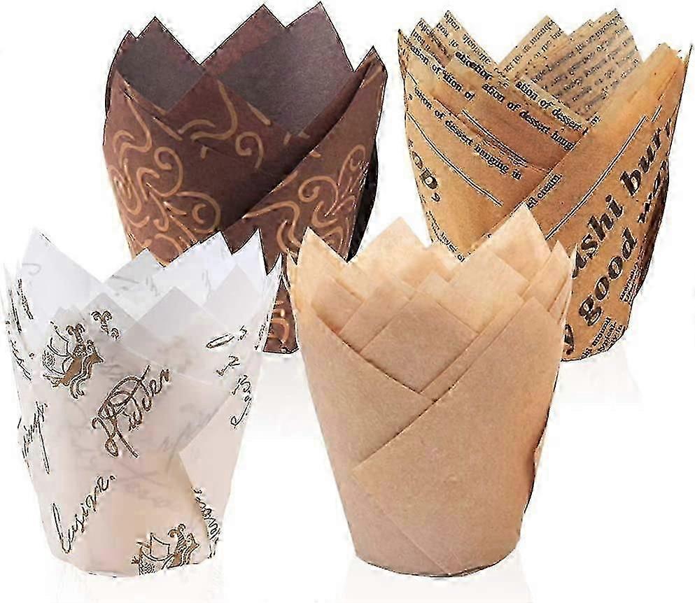 200-Piece Paper Muffin Cupcake Baking Containers with Mold for Decorative Cupcake Cases