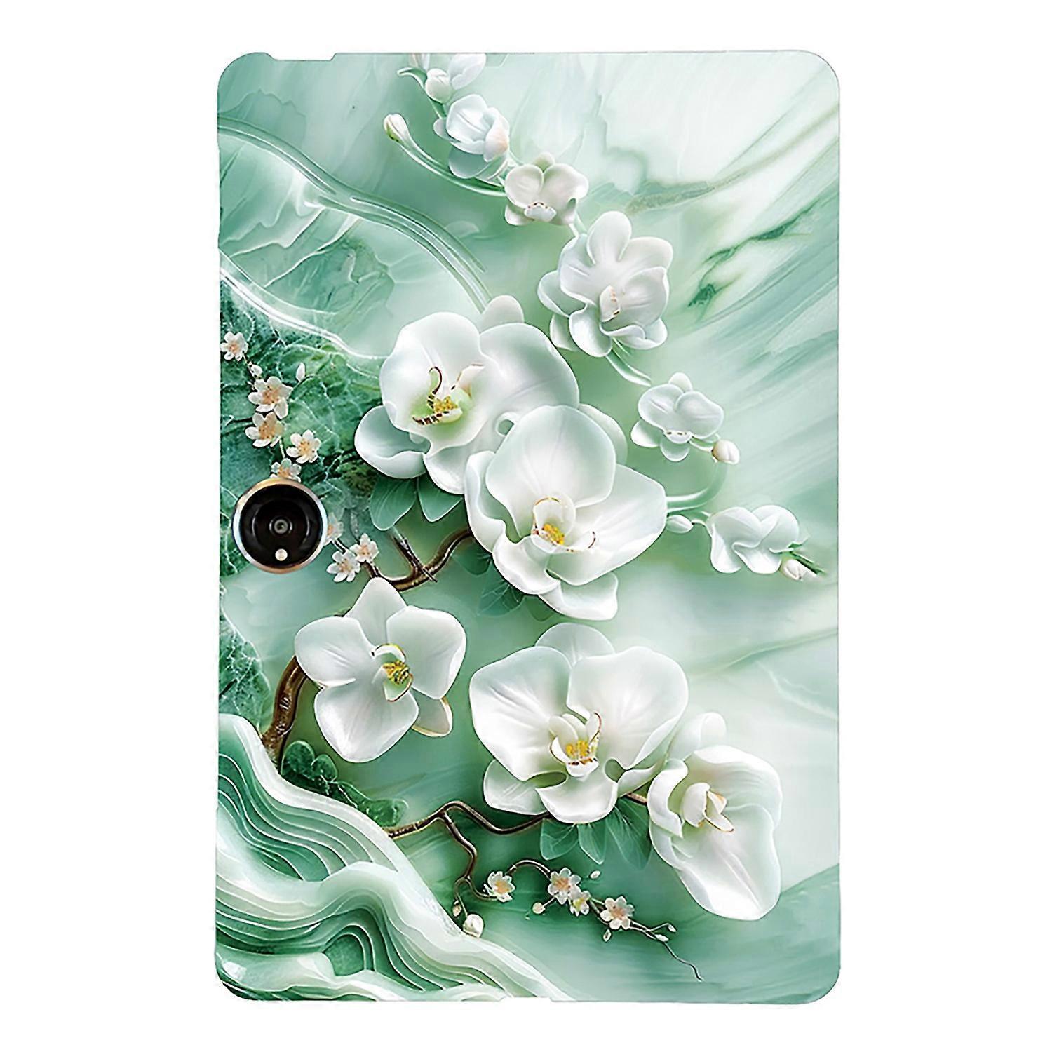 TKdaddy For OnePlus Pad 2 Case Pattern Printing Slim Soft TPU Tablet Cover Jade Flower