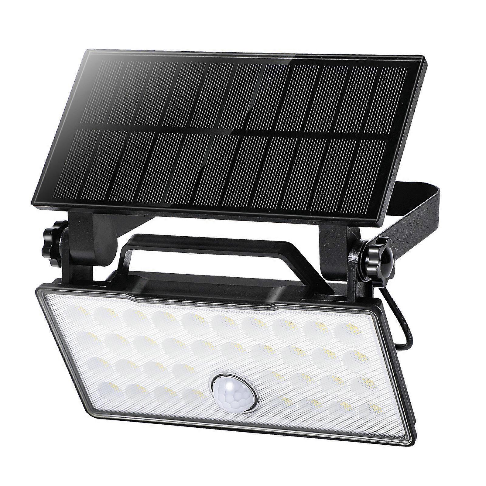TKdaddy Portable Solar Floodlight Camping Work Light Foldable Rotatable Motion Sensor Wall Lamp Natural Light 4000K