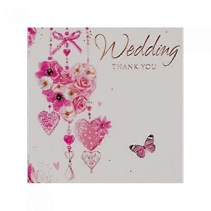 Simon Elvin Thank You Wedding Greetings Card (Pack of 6)