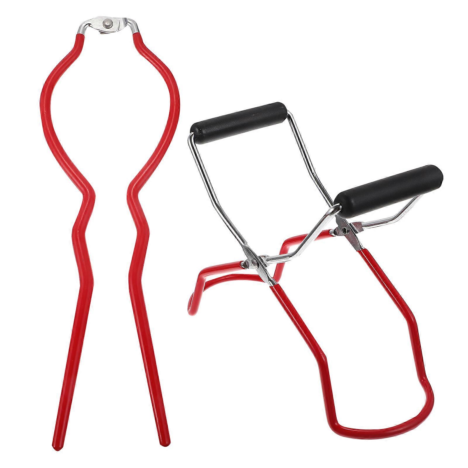 2 Pcs Canning Tongs Stainless Steel Jar Lifter Anti-scald Clip Perfect For Home Use With Simple Design And Material