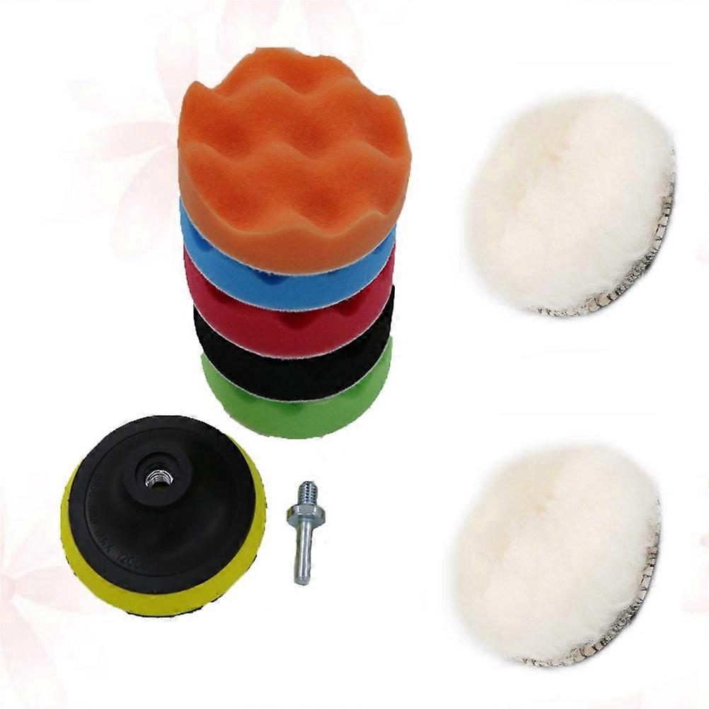 3 Inches Wave Polishing Pads For Car 9Pcs Set Designed For Waxing And Sealing Car Detailing