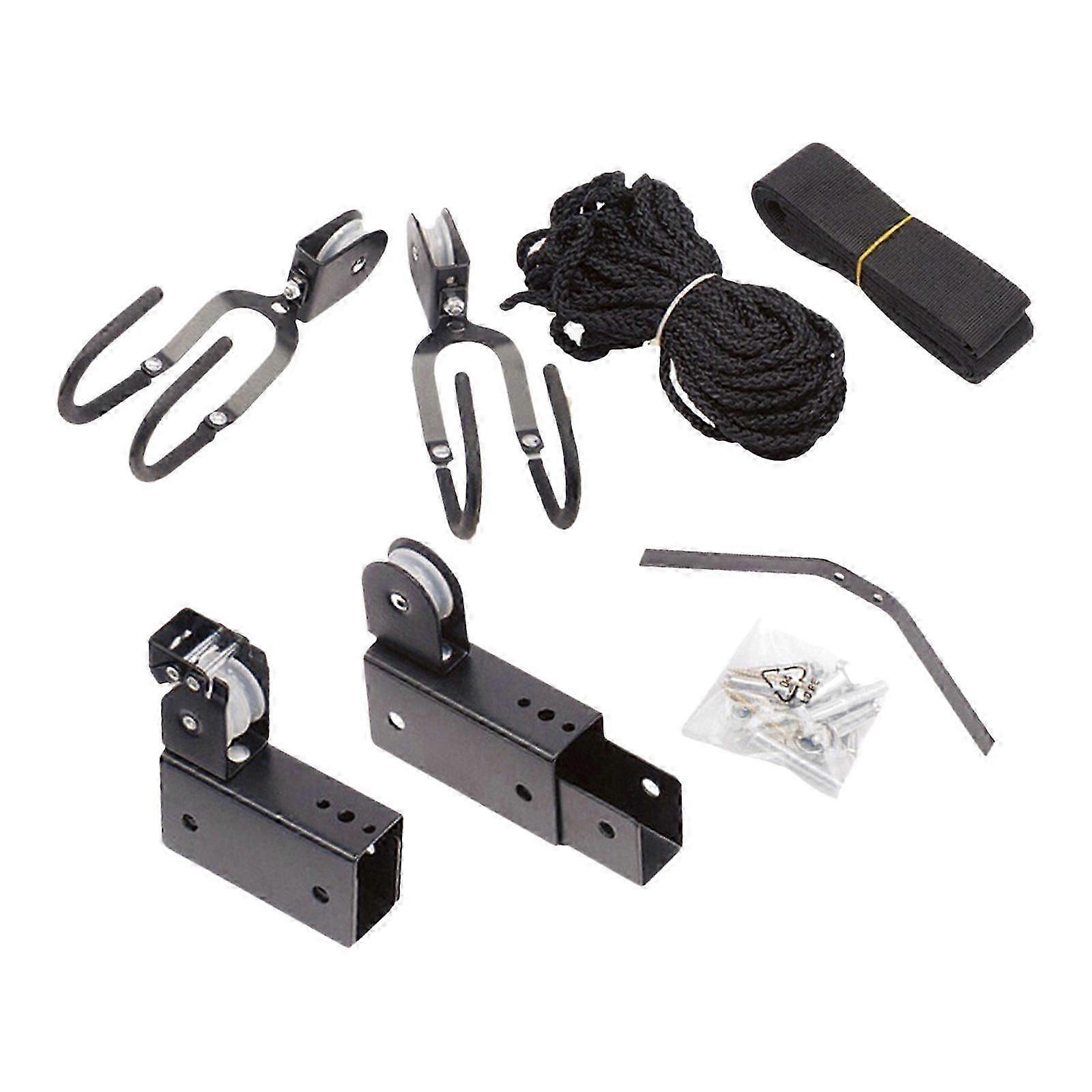 Garage storage hoist for kayak ceiling mount with pulley