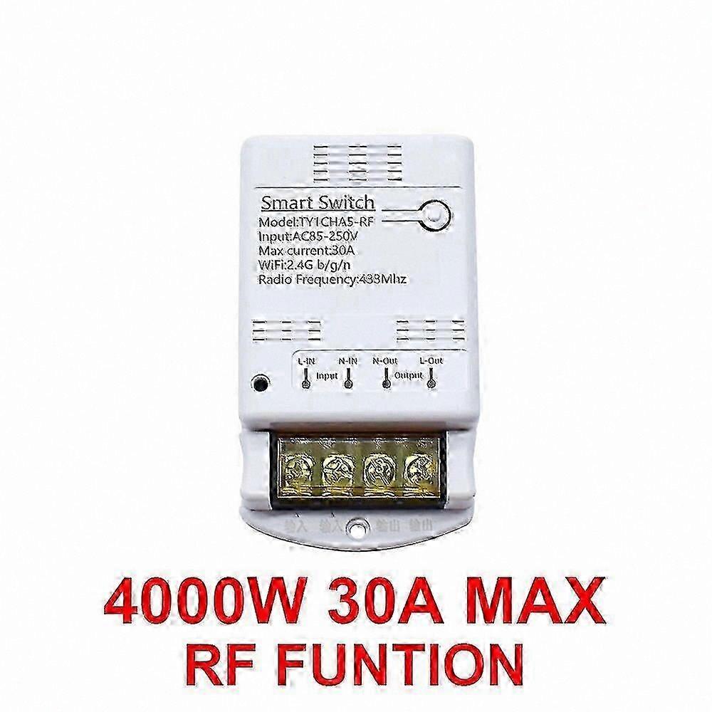 Smart WiFi Circuit Breaker, 20A/30A 4000W/6000W AC 85-250V 220V, Timer Function, Wireless Control via Smart App
