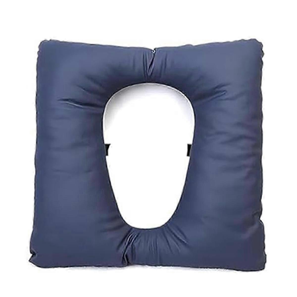 Bedside Commode Cushion Washable 16.5inch X 16.5inch Pu Cover With Fixing Straps For Commode Chair,toilet Seat Cushion A
