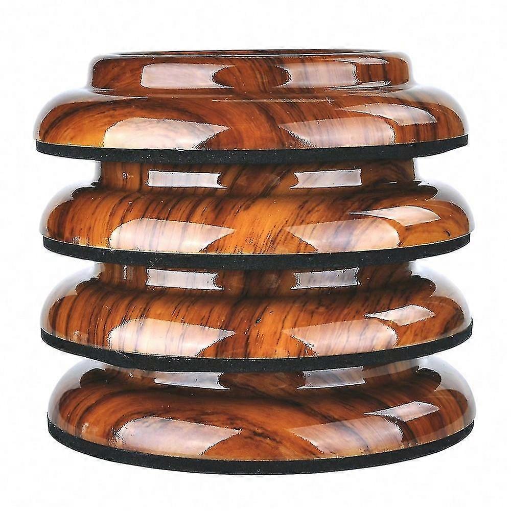 4pcs Upright Piano Caster Cups,rosewood Color Piano Caster Piano Leg Floor Protectors With Non- & A