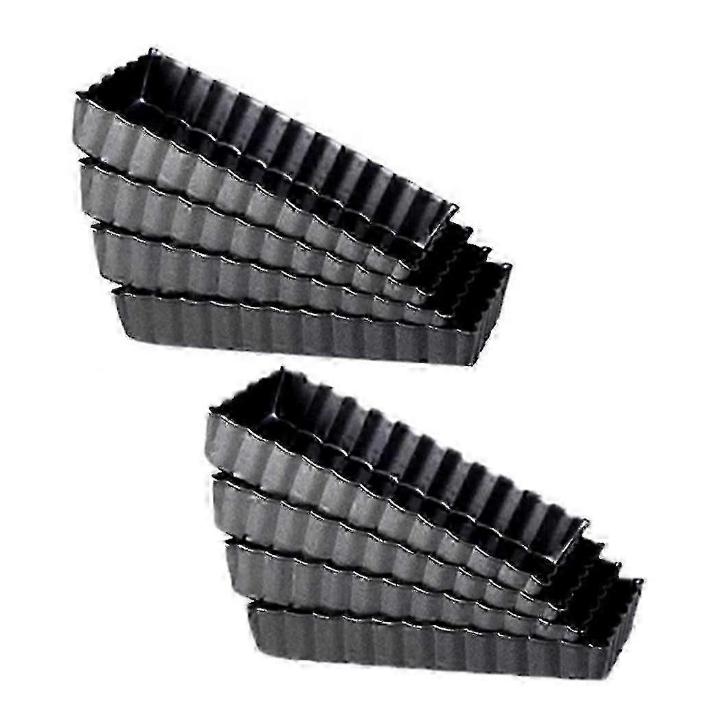 Non-Stick Rectangular Quiche Tart Pans with Removable Base for Perfect Baking Results