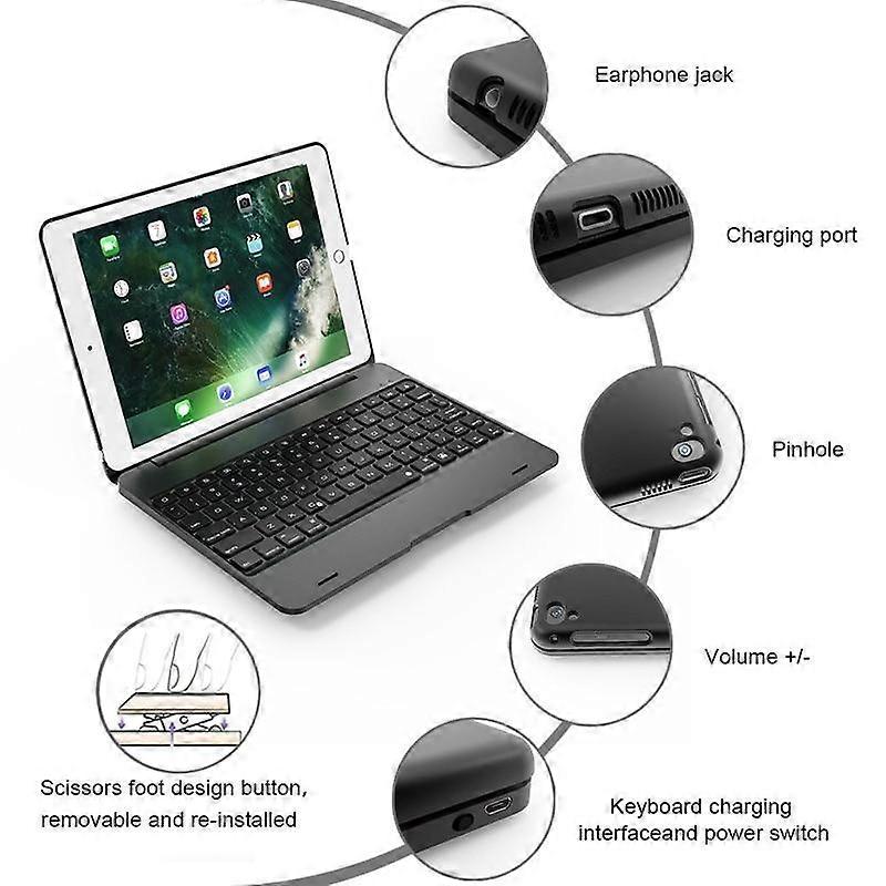 Qwert Smart Keyboard For Apple IPad Mini Portable Design Keyboards(golden)