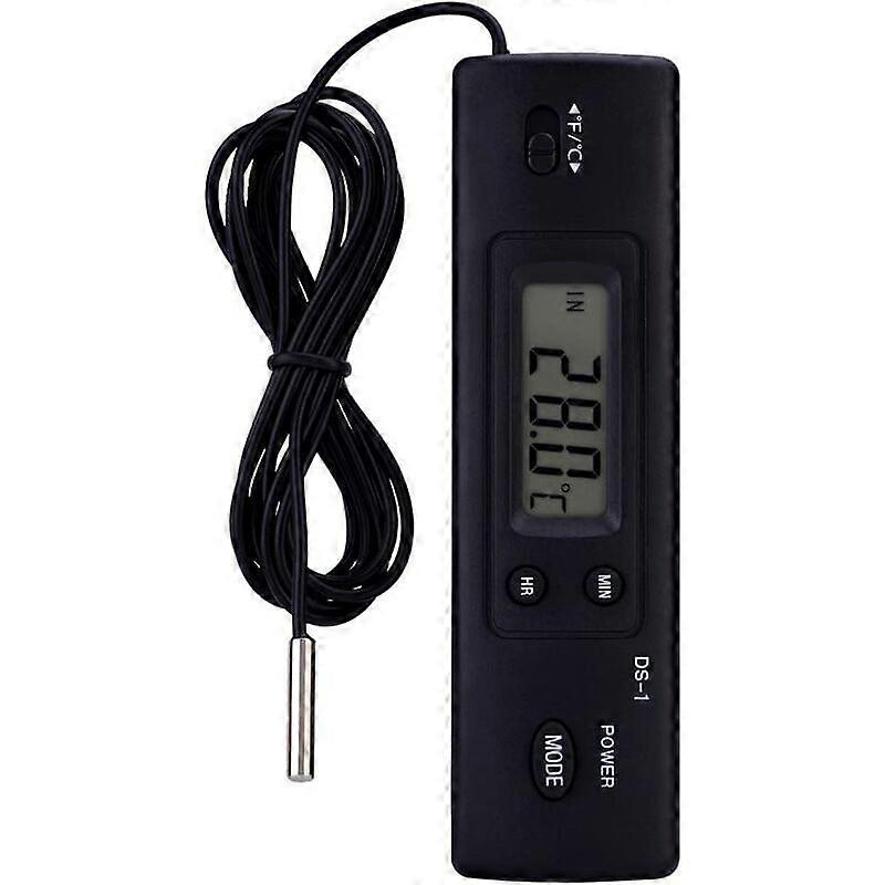 Electronic LCD Digital Temperature Gauge Thermometer Probe Sensor with Large LCD