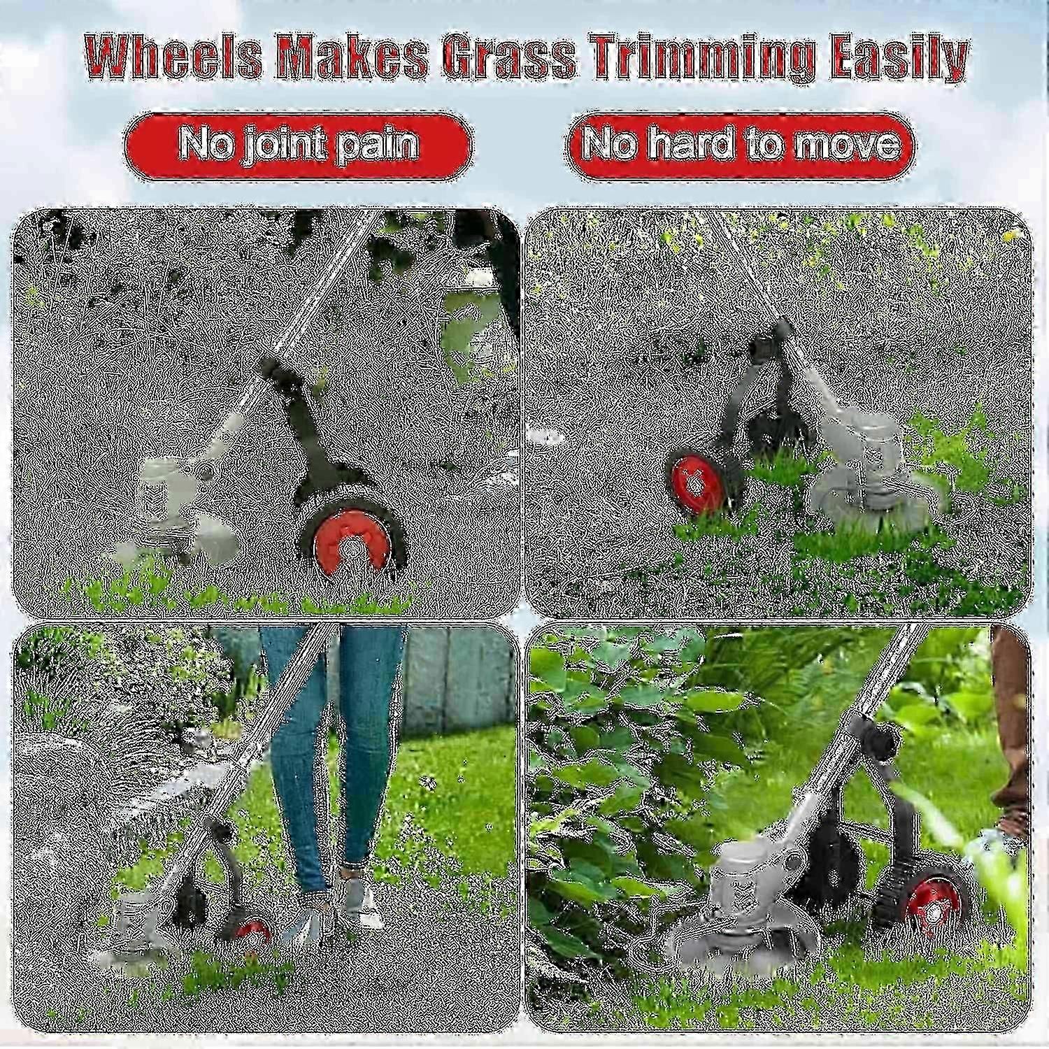 Lawn Mower Wheels Adjustable For Weed Eater Grass Cutter String Trimmer Parts