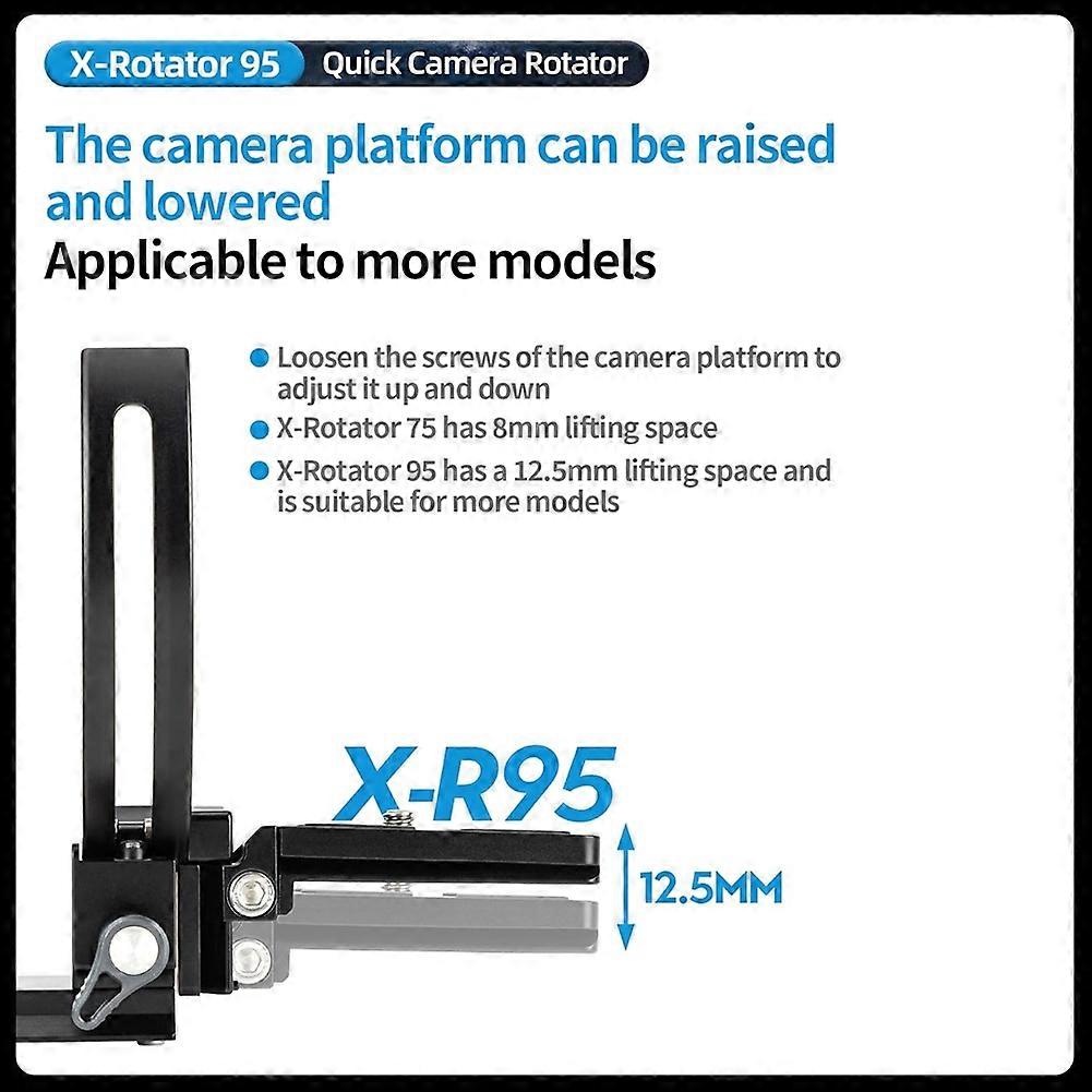 Camera Vertical Bracket,Tripod Ring Lens Mount,1/4 Rotatable Collar Mount Plate for DSLR SLR,Fits Plate for Arca-Type