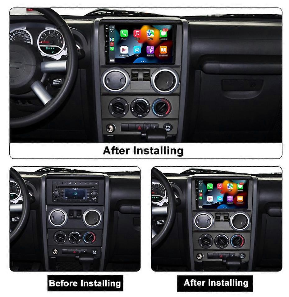Car Multimedia Player For Jeep Wrangler 3 JK 2008 - 2010 CarPlay Android Auto Stereo Radio GPS Navigation Autoradio Bluetooth 2Din Video Touch