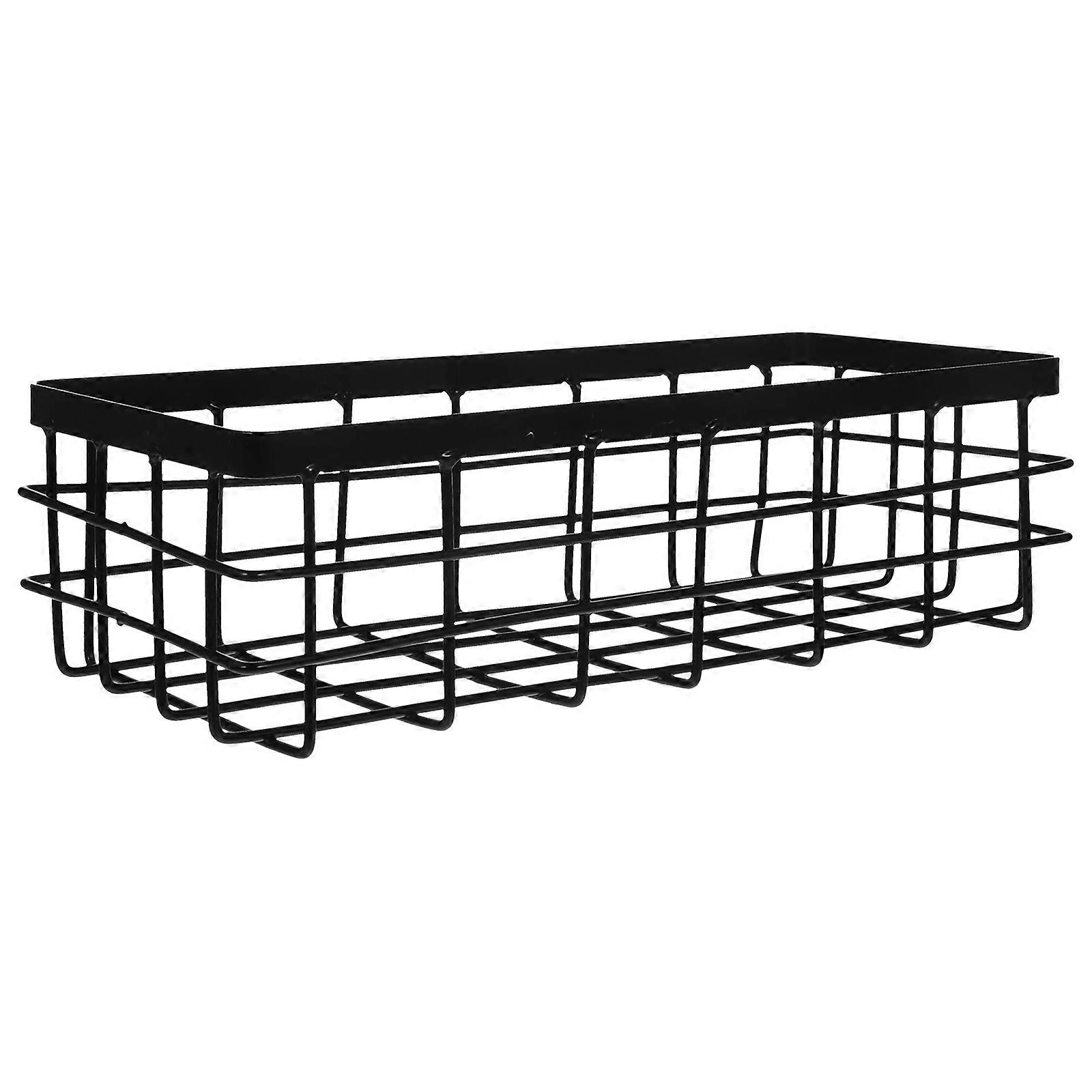 Bathroom Wall Rack Metal Storage Basket for Convenient Organization 4Pcs