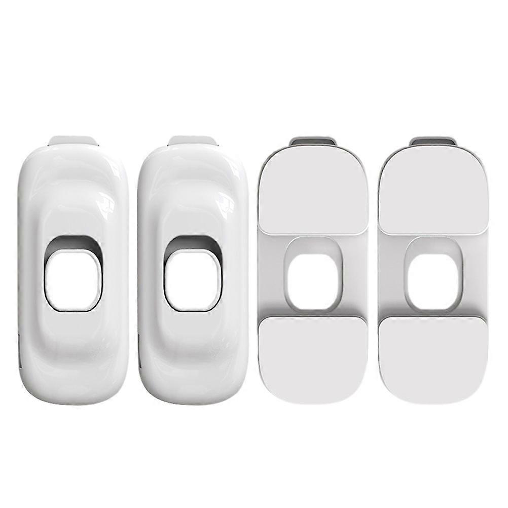 Cabinet Door Locks Child Proof Refrigerator Lock Compact Design White 4Pcs
