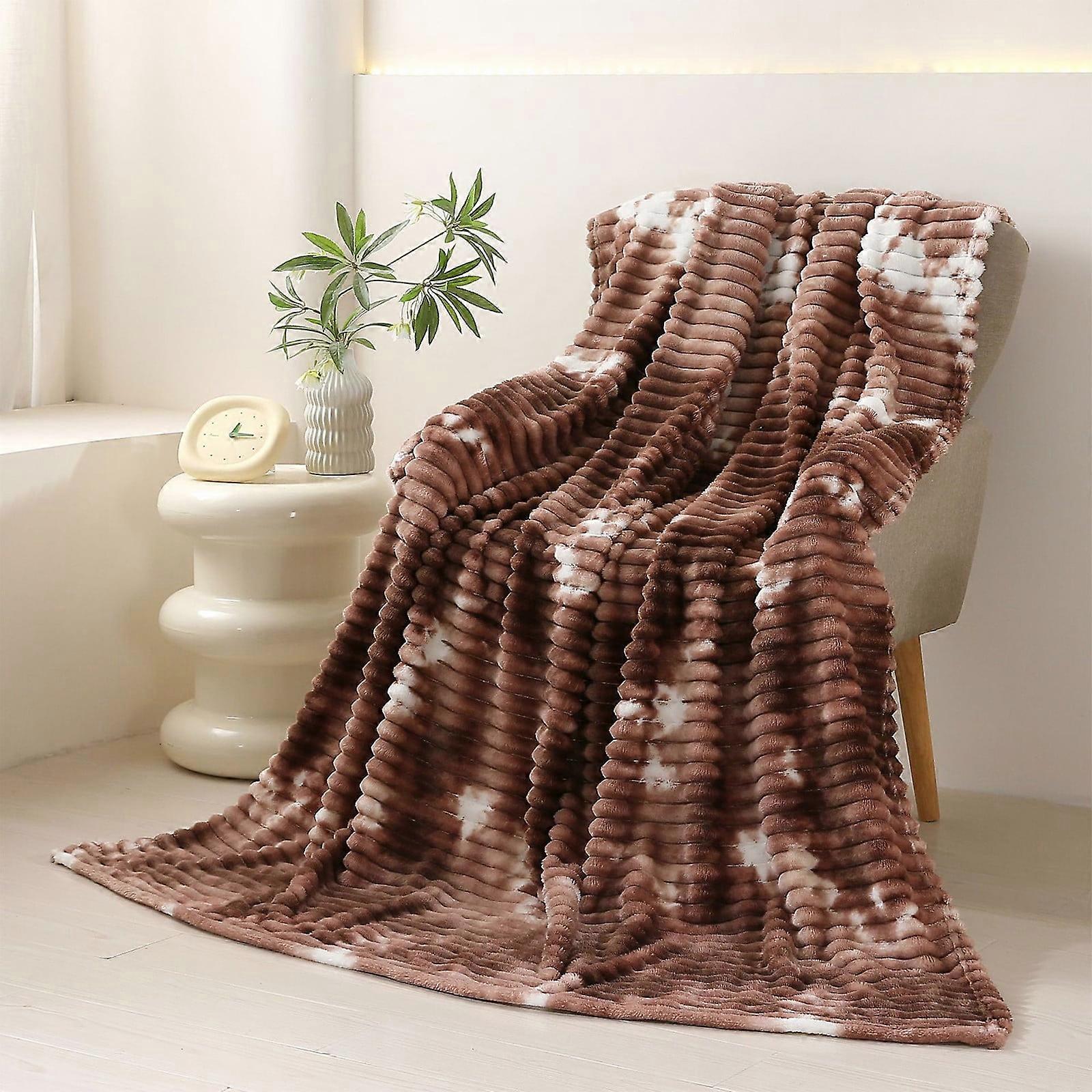 Clearance Deals! Throw Blanket Comfortable And Breathable Printed Drawstring Flannel Scandinavian Tie-type Coral Velvet Office Conditioner Blanket