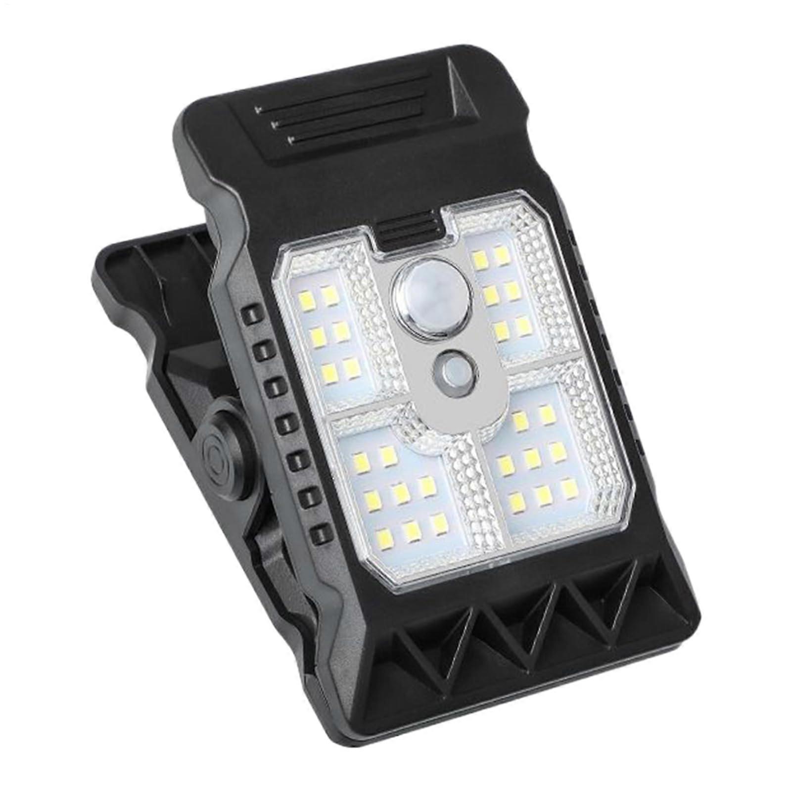 Clip On Solar Light 300LM Solar Motion Sensor LED Clip Light For Yard Tree Trunk Fence Patio Decorative Security Lighting