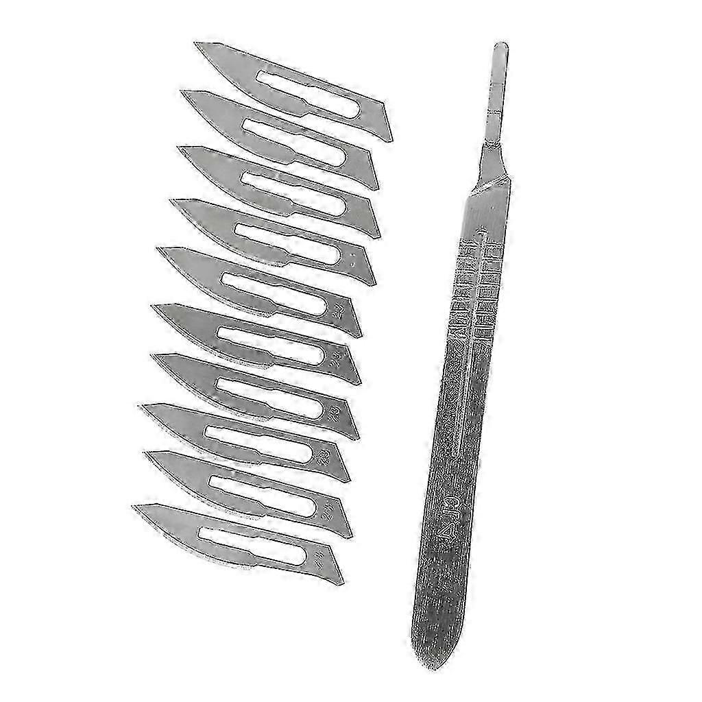 Scalpel Cutting Knife With 10pcs Sculpting Blades 23# Diy Cutter Engraving Craft