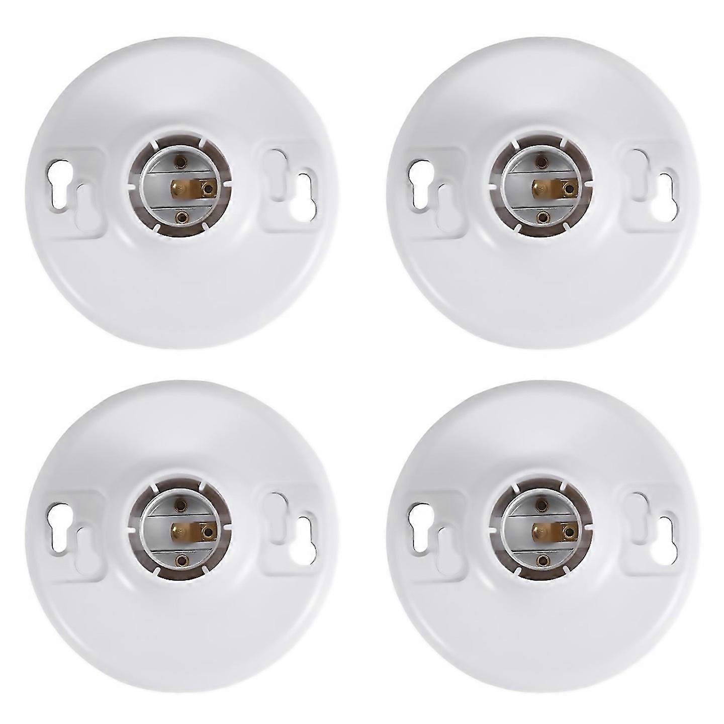For 4 Pcs 660w 250v Medium Base E26 Lampholder Keyless Top Lamp Holder