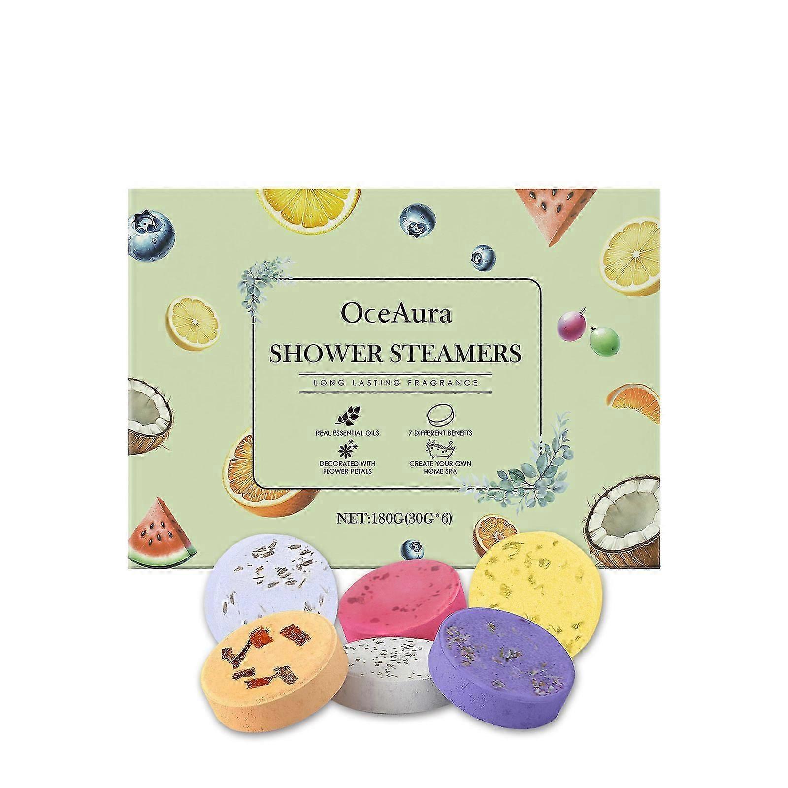 OceAura Aromatic Steam Shower Pads with Citrus Fragrance and Soothing Aroma, Enjoy Bathing with Steam Shower Pads
