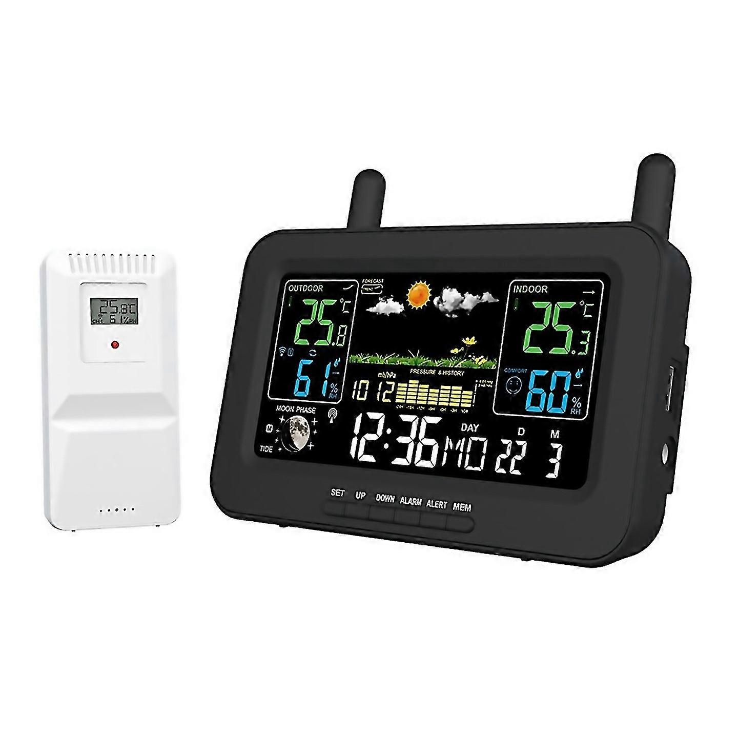 For Thermometer Hygrometer With Wireless Outdoor Sensor Eu Plug