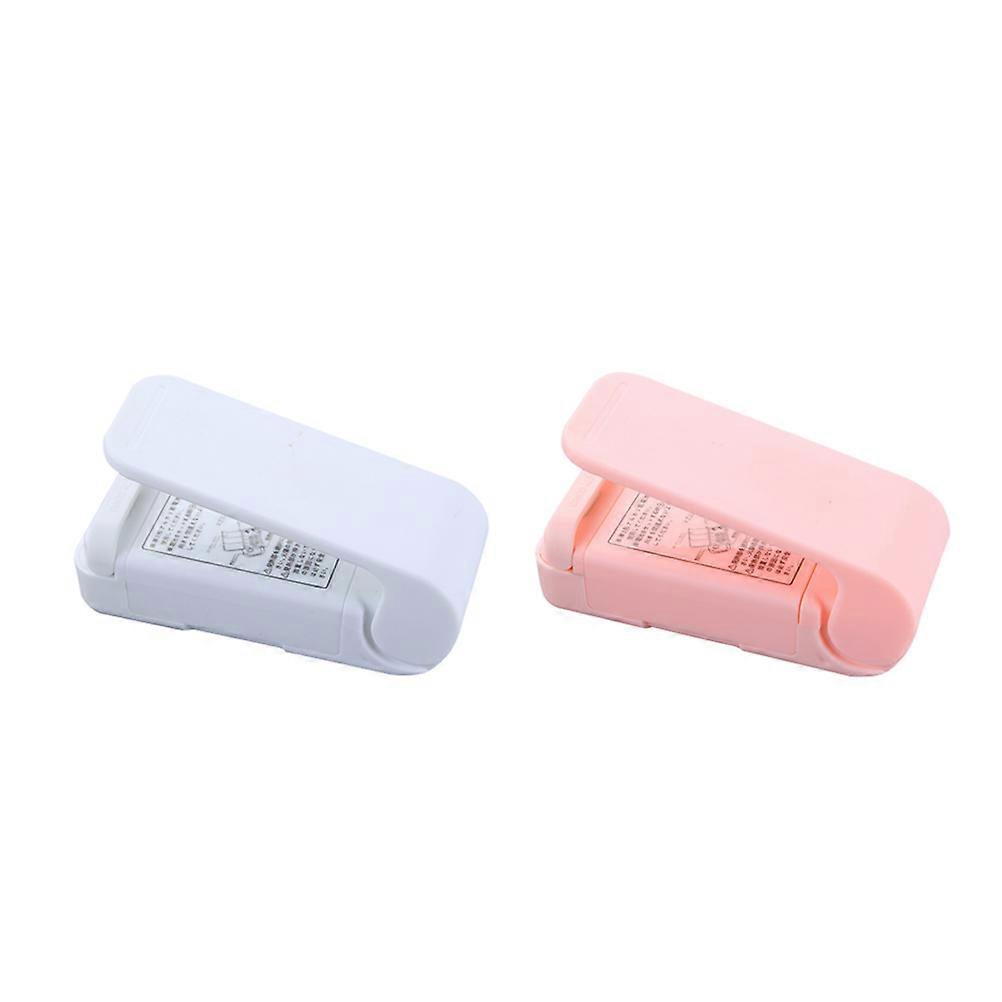 Handheld Food Sealer Portable Device Home Use Protect Against Moisture Bugs Dust Rectangular Shape 2Pcs