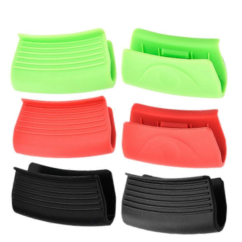 Silicone Hot Handle Covers Heat Insulate Protector 3Pairs for Pans