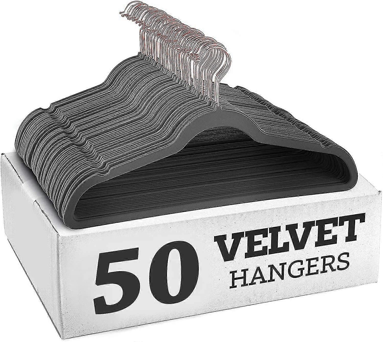 Rutschfeste Kleiderbügel aus Samt – Anzugbügel (10er-Pack)