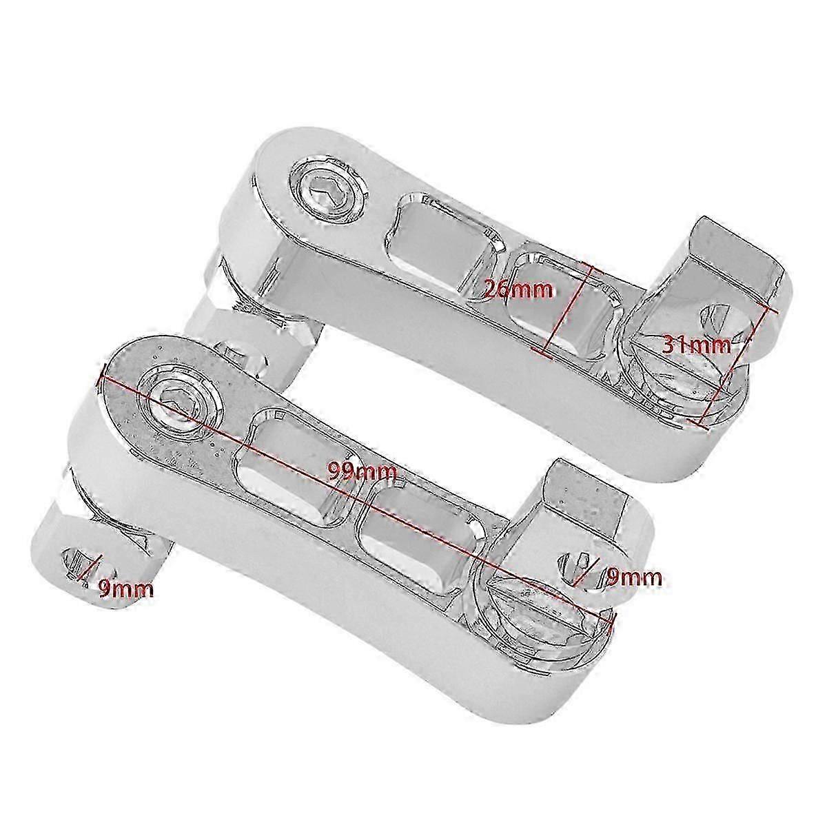 Adjustable Bracket for Motorcycle Passenger Footpegs with Support Extensions