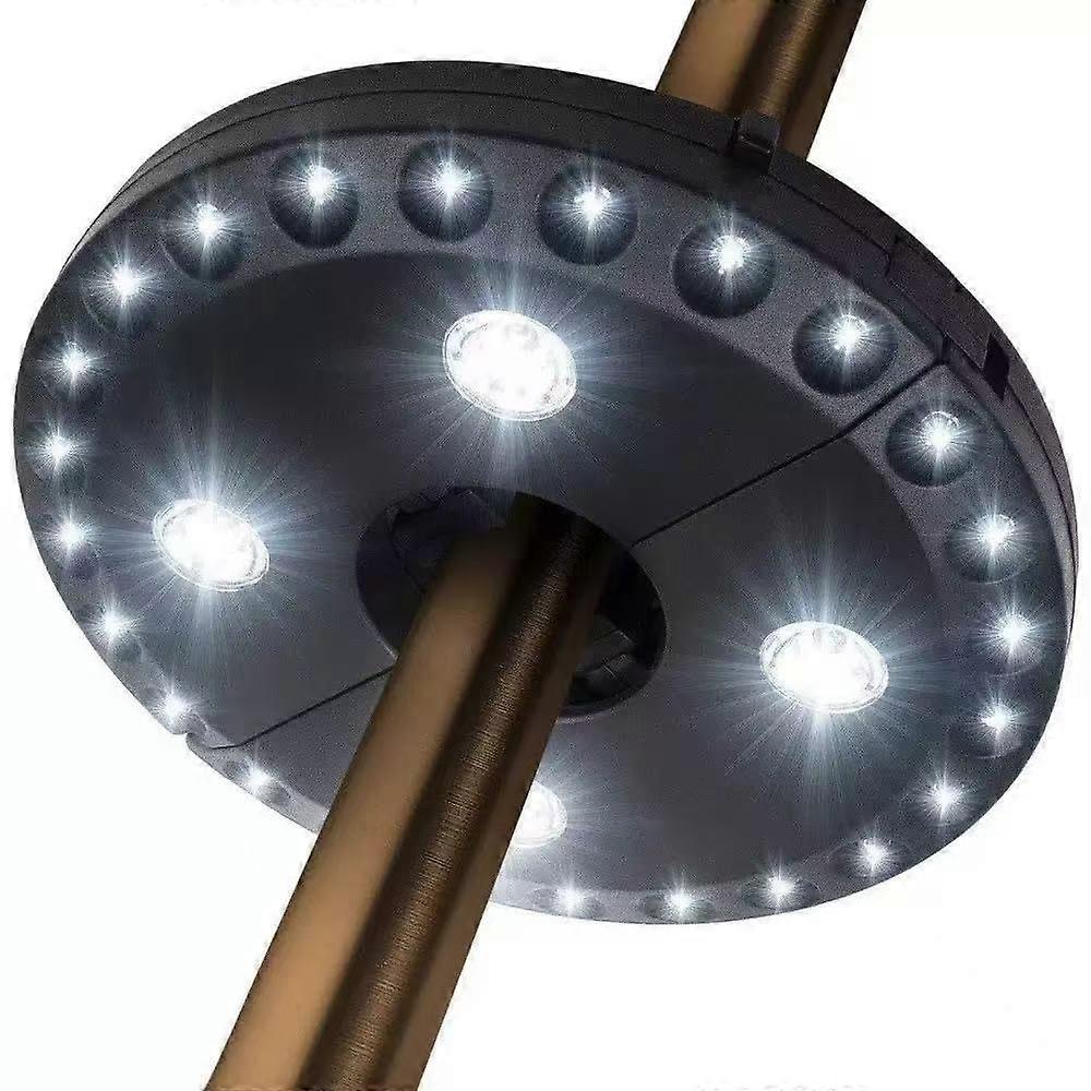 Patio Umbrella Light Cordless 28 LED, 3 Brightness Modes, 4 AA Battery Operated, Umbrella Pole Light, Cool White