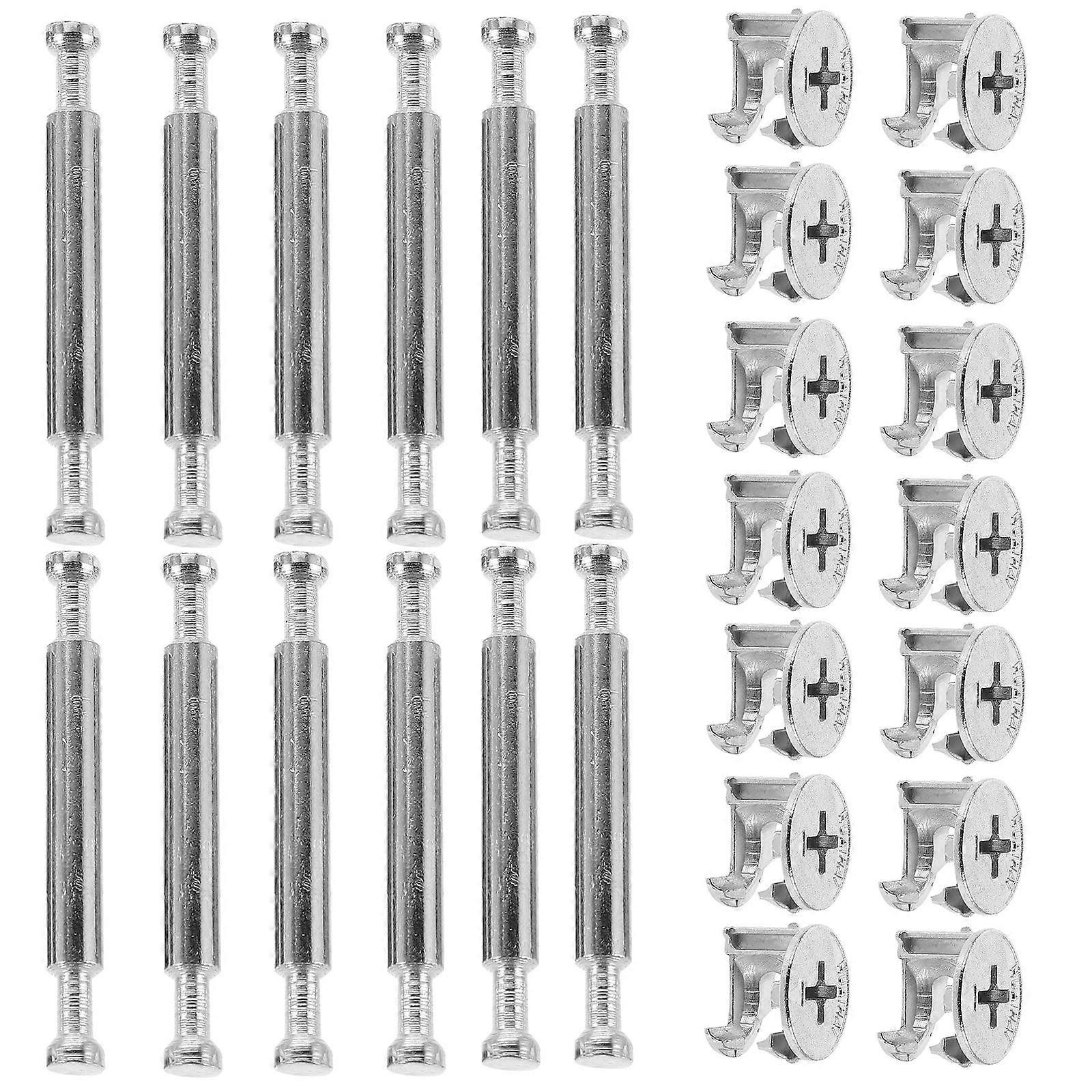 Double Head Rod Connector for Furniture Assembly 10Sets Cabinet Fasteners