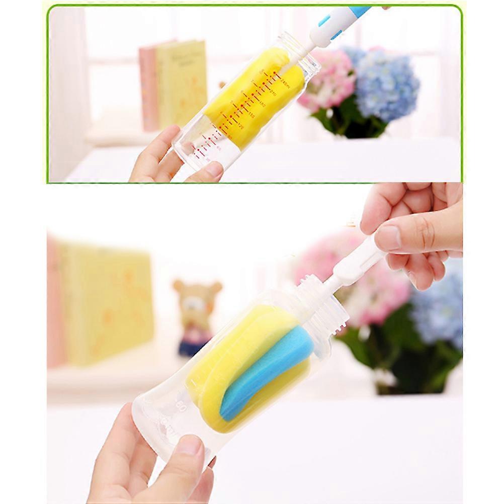 Sponge Baby Bottle Cleaning Brush for Safe Cleaning 2Pcs Yellow