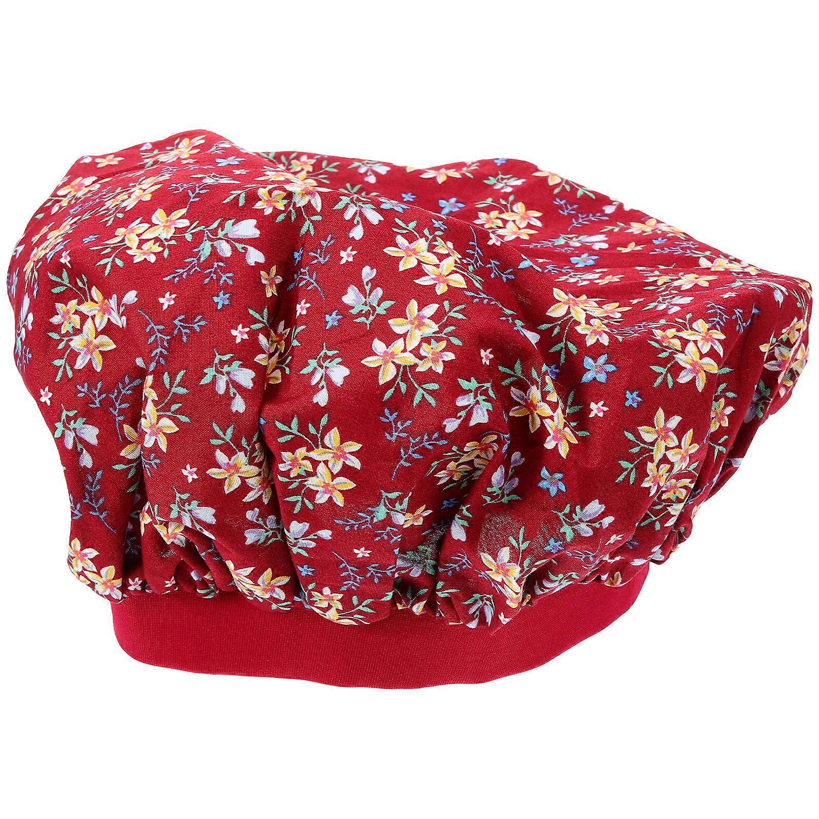 Elastic Baby Sleeping Hat Cotton Kids Round Bonnet Red Use