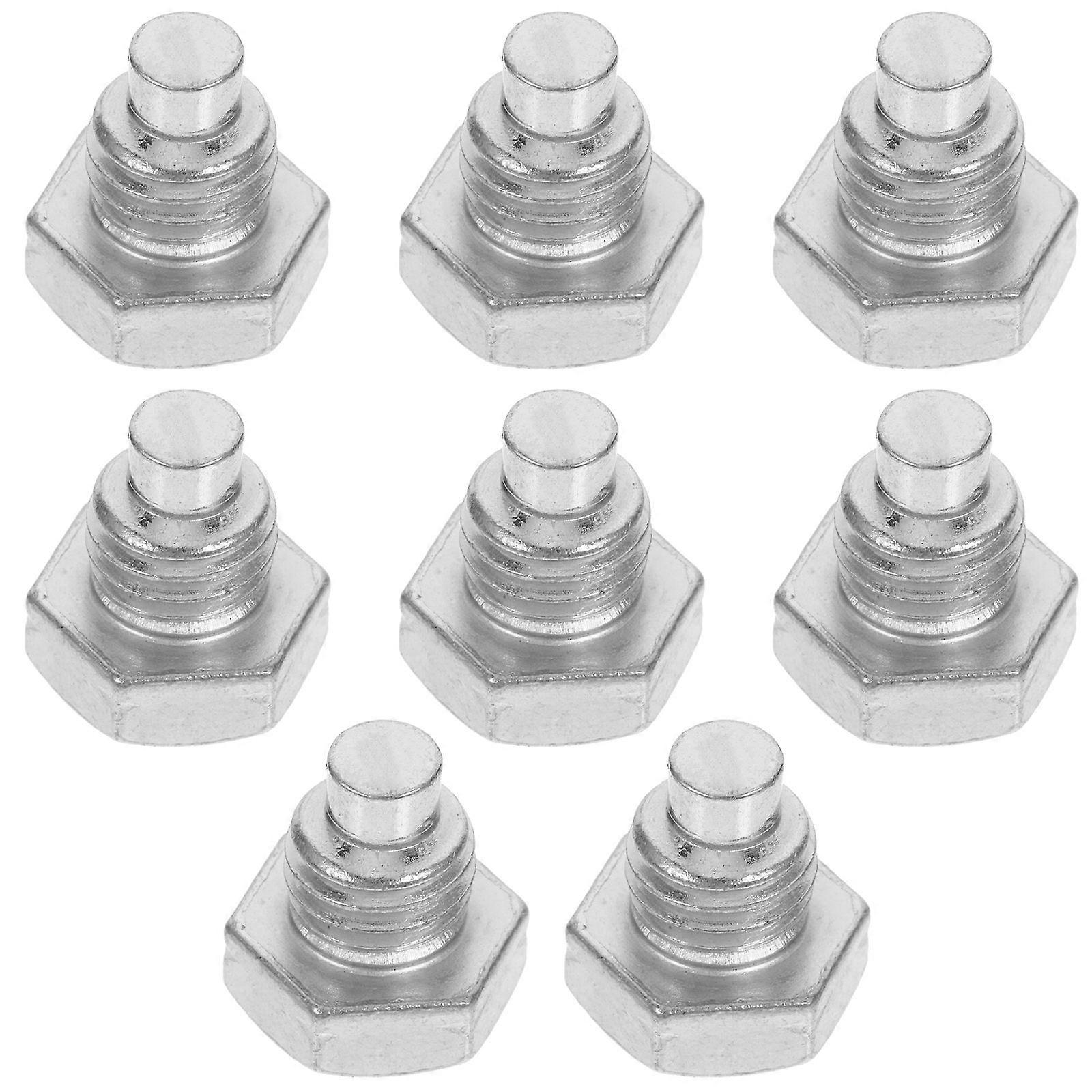Horizontal Jack Handle Repair Screws Iron Material Silver 8Pcs