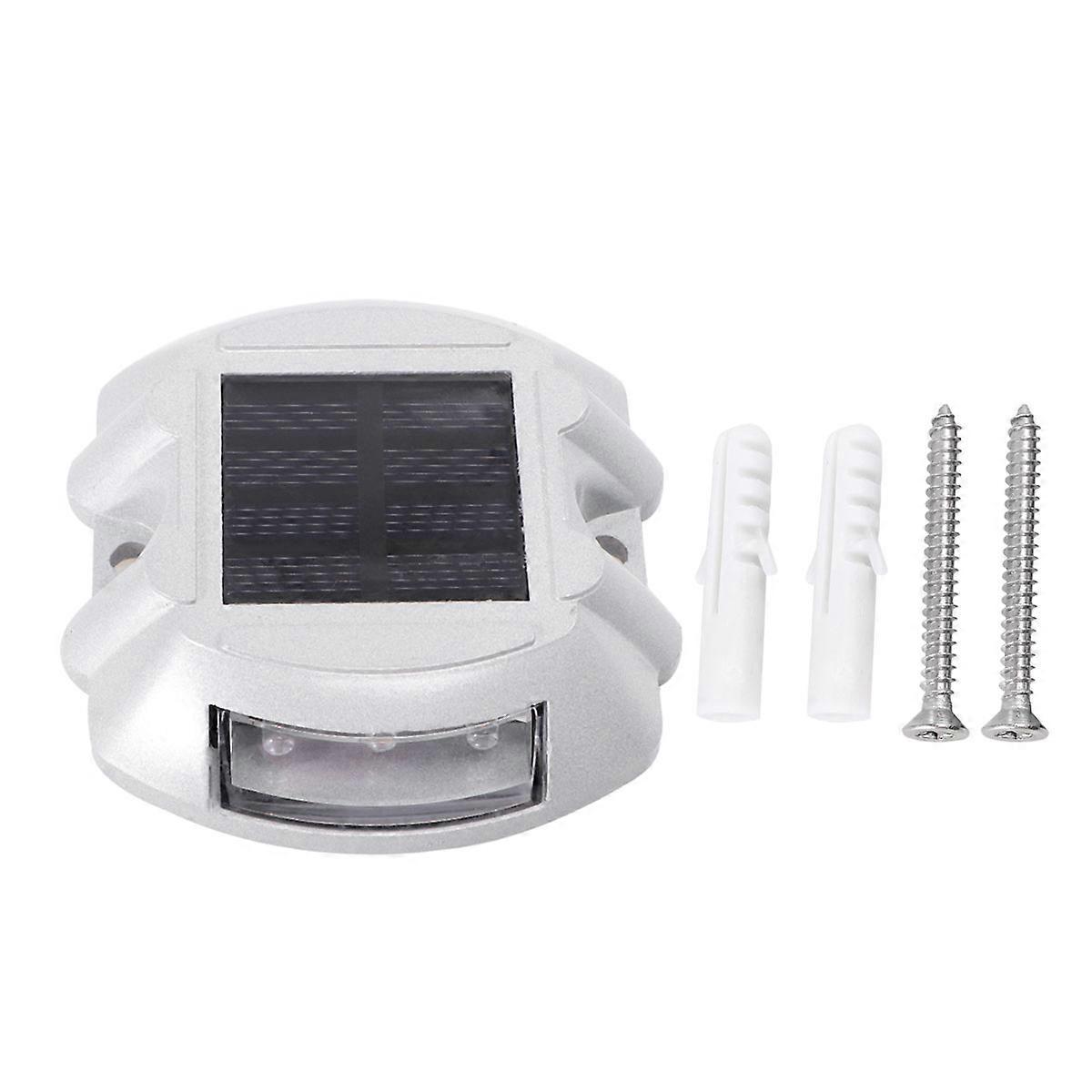 Road Studs 2Pcs Solar LED Lights for Safety Warning Use Outdoors