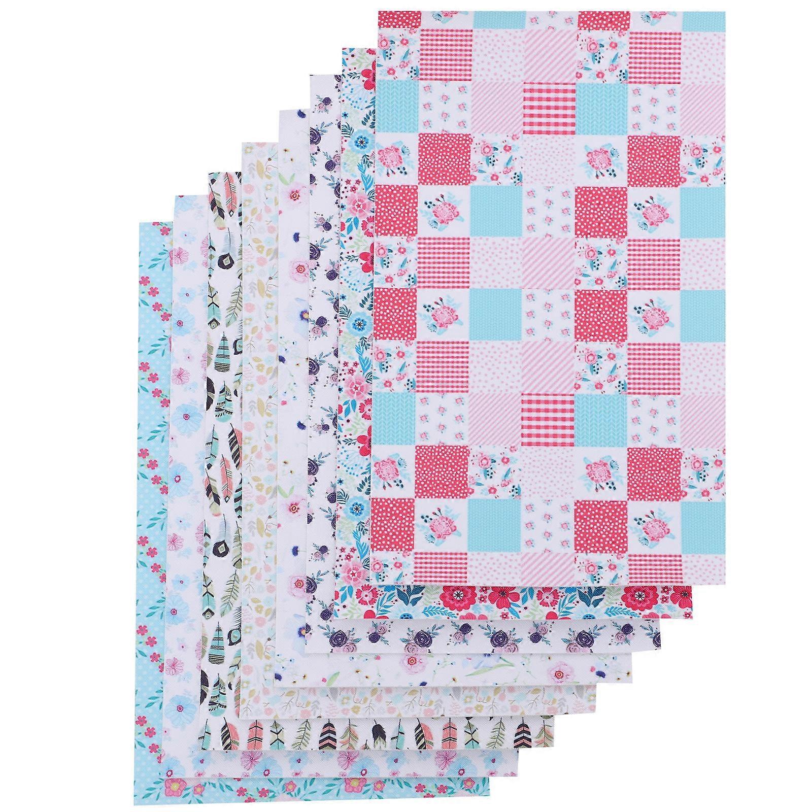 Assorted Color Faux Sheets 32Pcs Ideal for Craft Projects and Earring Making with Unique Flower Spring Pattern and Versatile DIY Applications