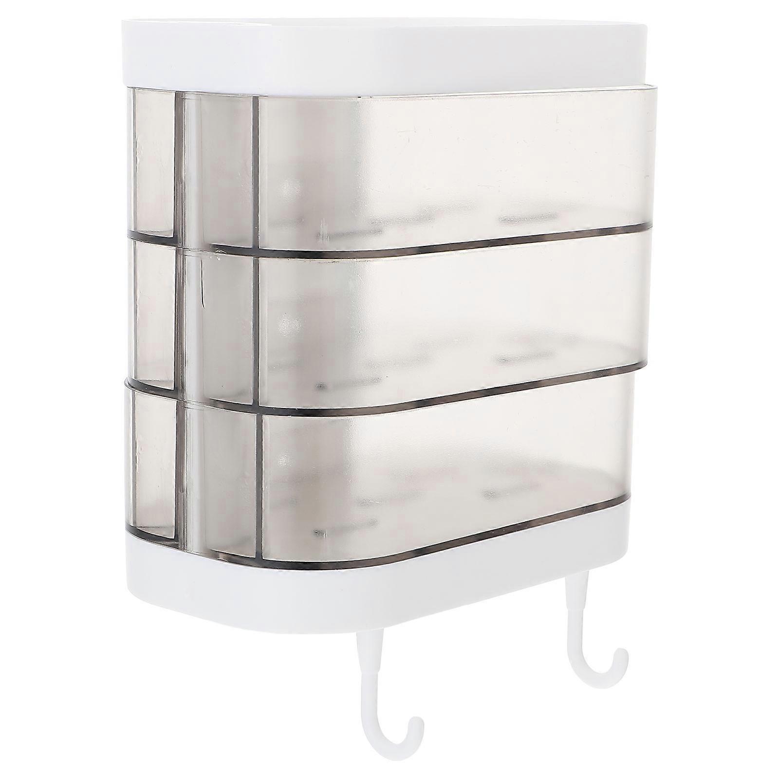 Wall-Mounted Soap Box for Bathroom Use 2Pcs Multi-Layer Rotary Drain Holder