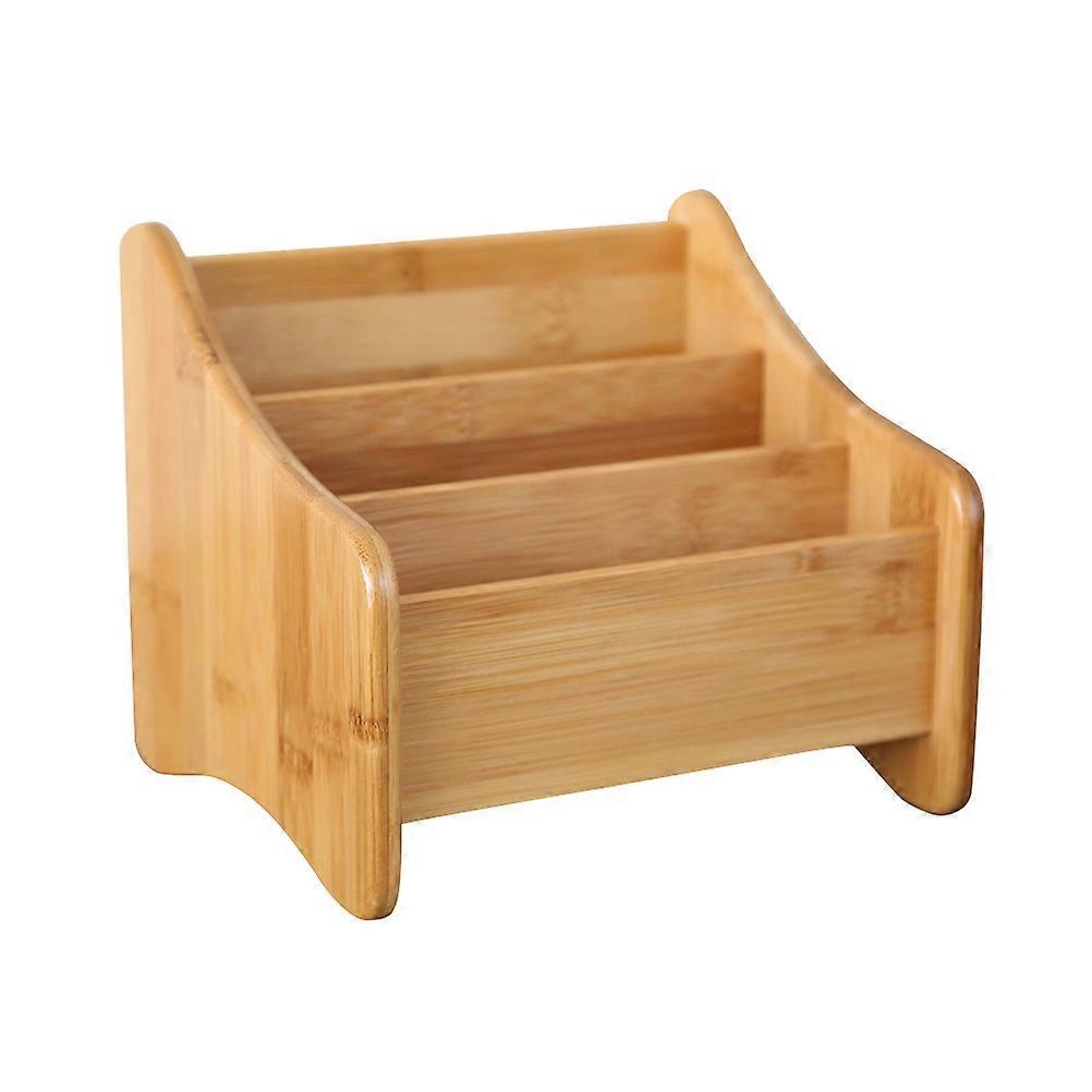 Bamboo Storage Boxes Holder for Desk with Multi-Function Use 2Pcs