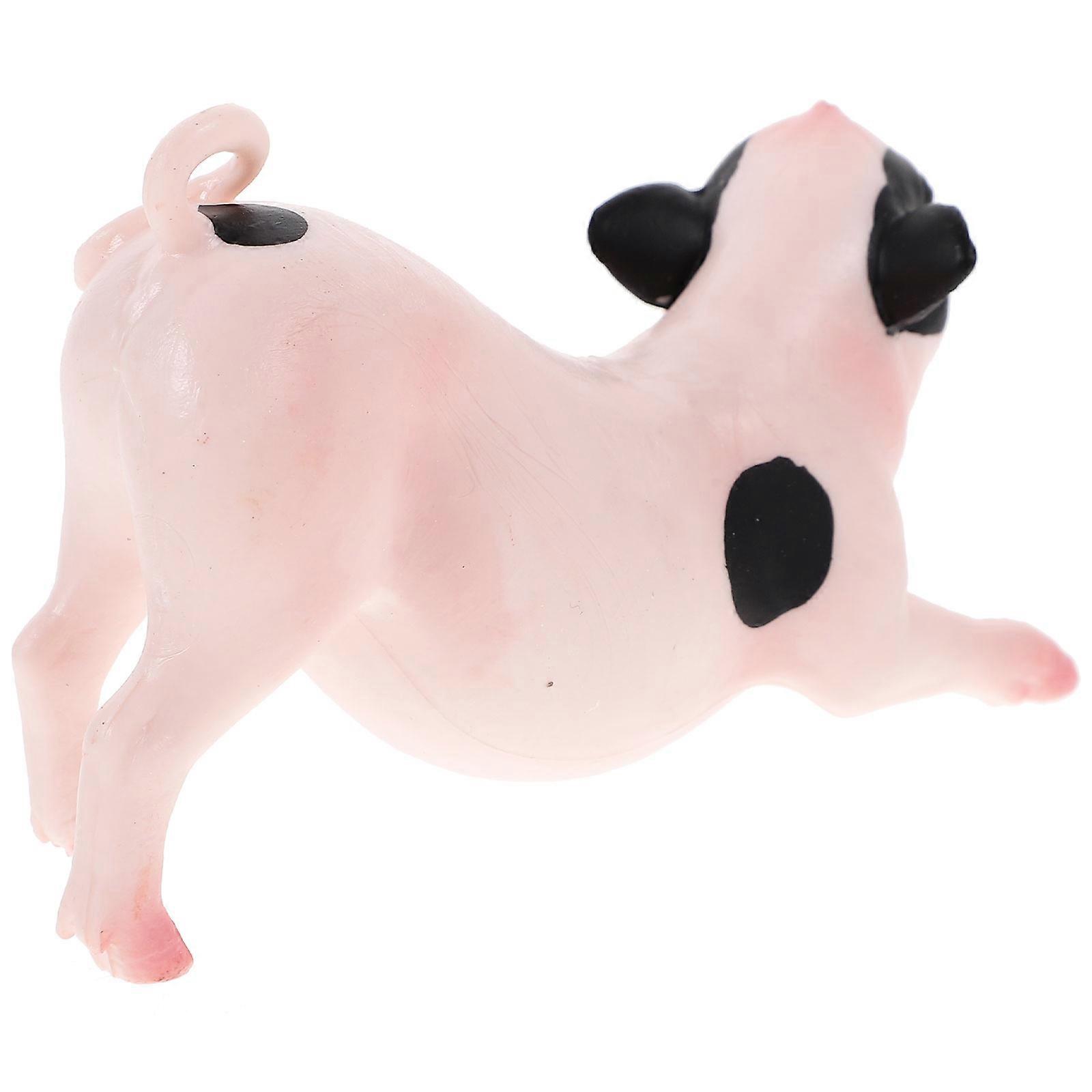 Simulation Pig Model For Educational Use In Home And Garden Decoration 9X5.7X2.5CM Plastic 1Set