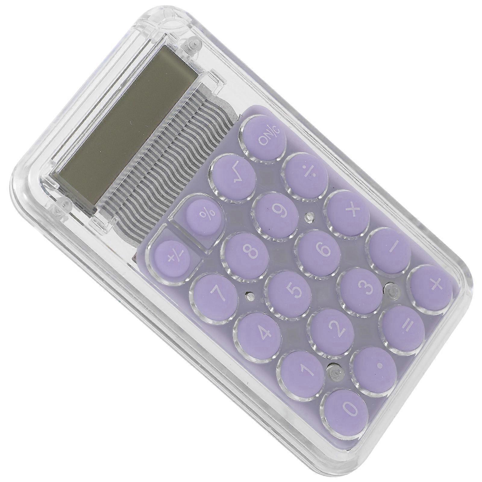 Handheld Calculator Mini Calculator for Office Use 4Pcs Purple Portable Set