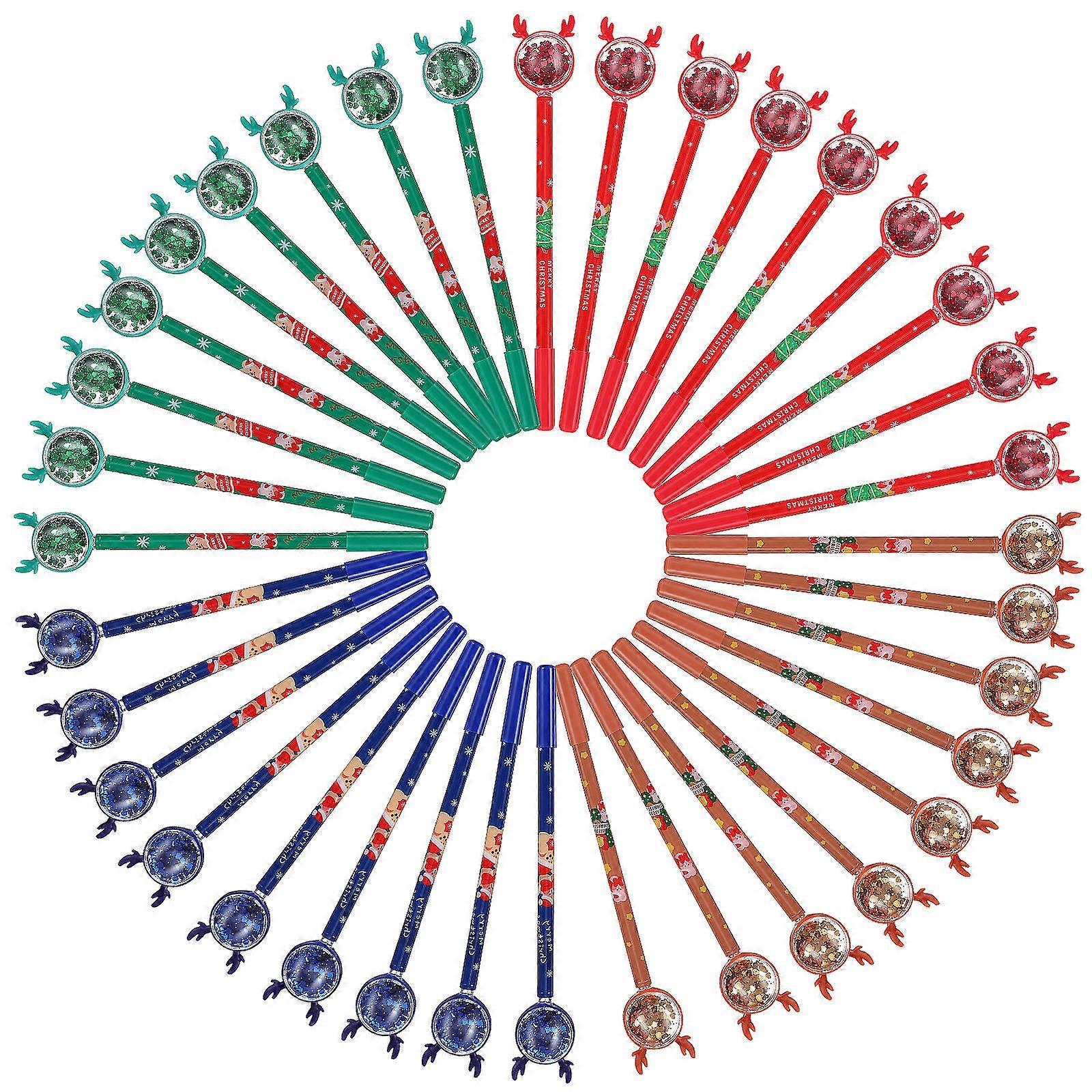 Gel Ink Pens Christmas Elk Design for Writing Use 108Pcs Assorted Colors