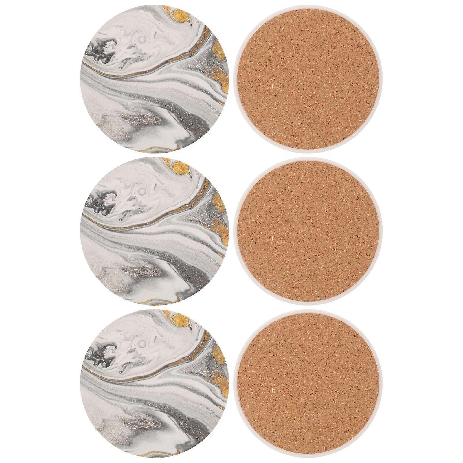 Decorative Coasters 12 Pcs Round Absorbent Cup Mats For Kitchen Dining Table Style