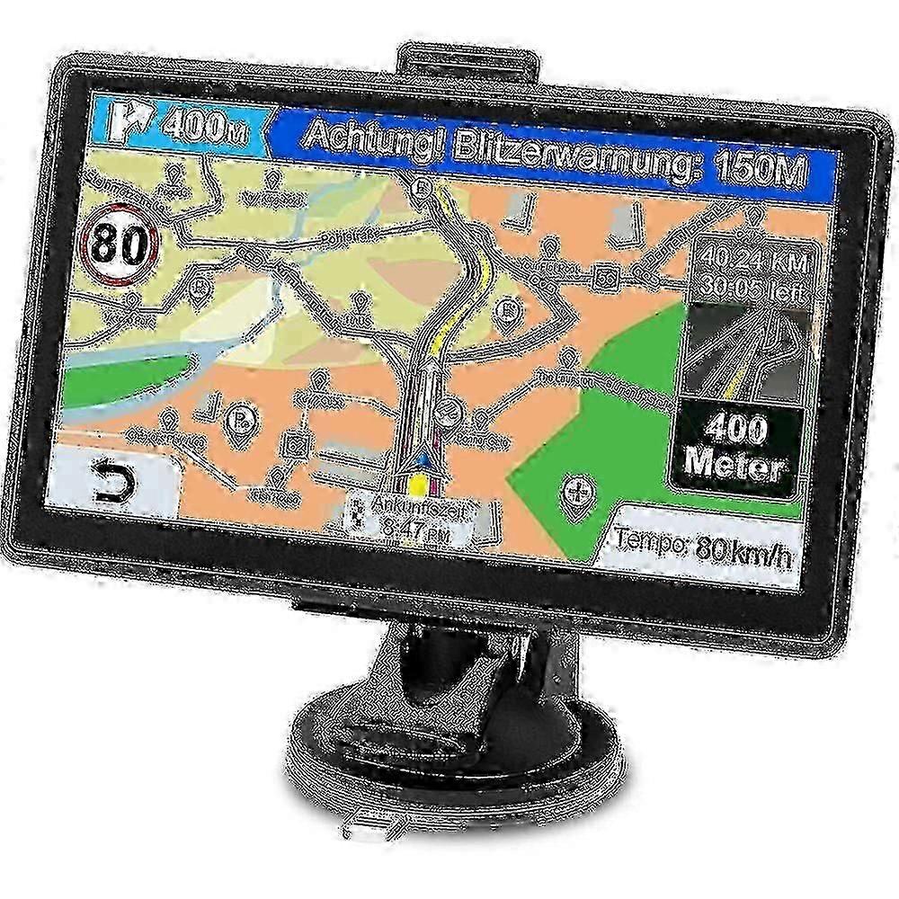 GPS Navigation Device for Car 7 Inch Touchscreen with Lifetime Free Map Updates Speed Camera Alerts