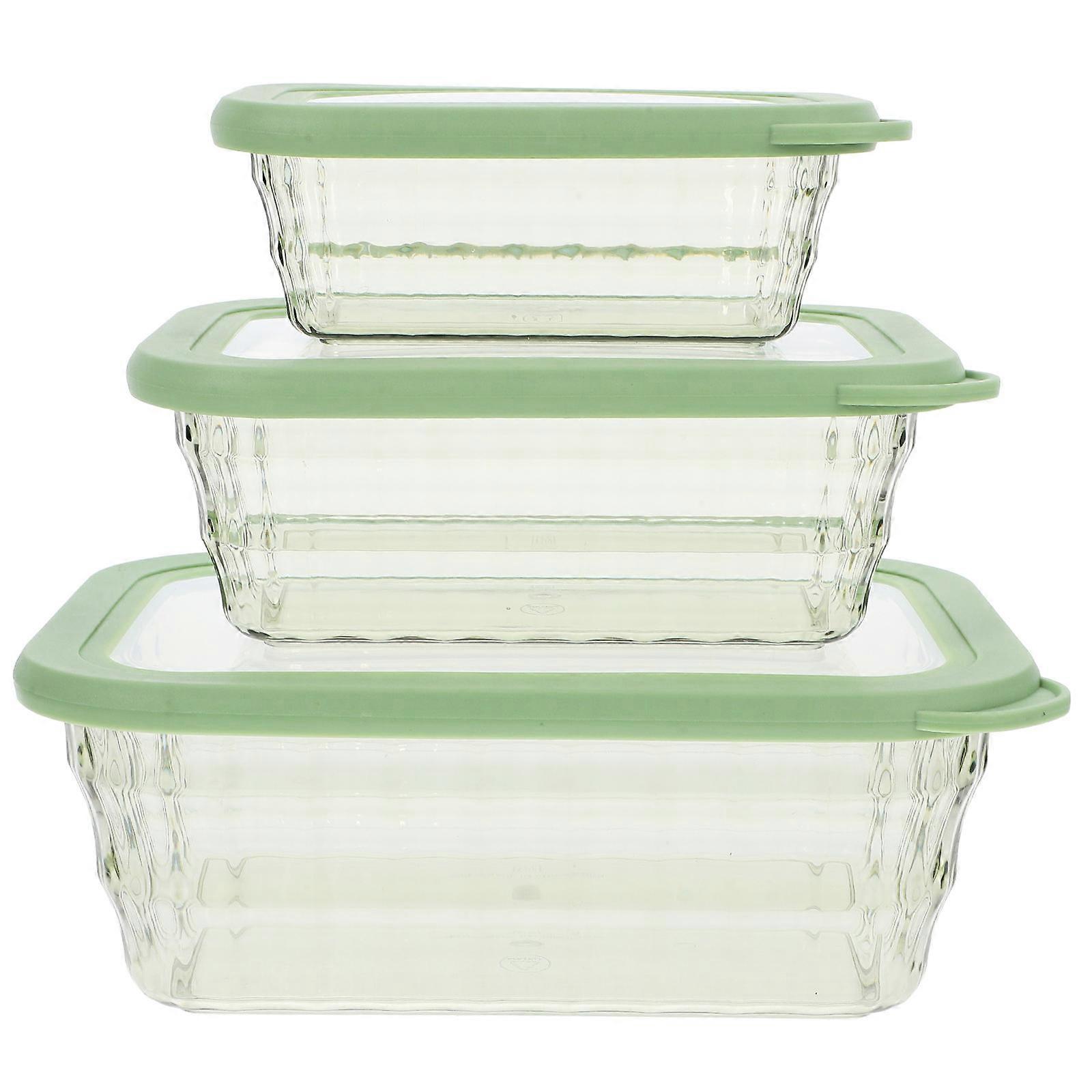 Food Organizer 6 Pcs Salad Mixing Containers Perfect For Family Use With Rectangular Design Light Green Color Ideal For Picnic