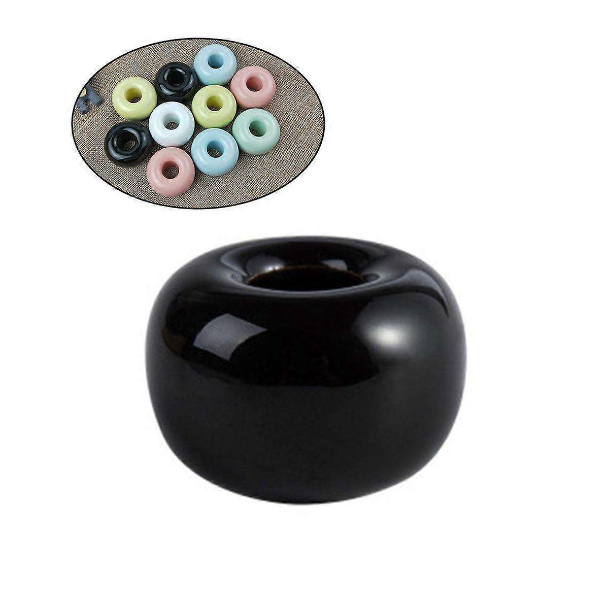 Toothbrush Holder Stand Ceramic Toothbrush Holder for 2Pcs Black