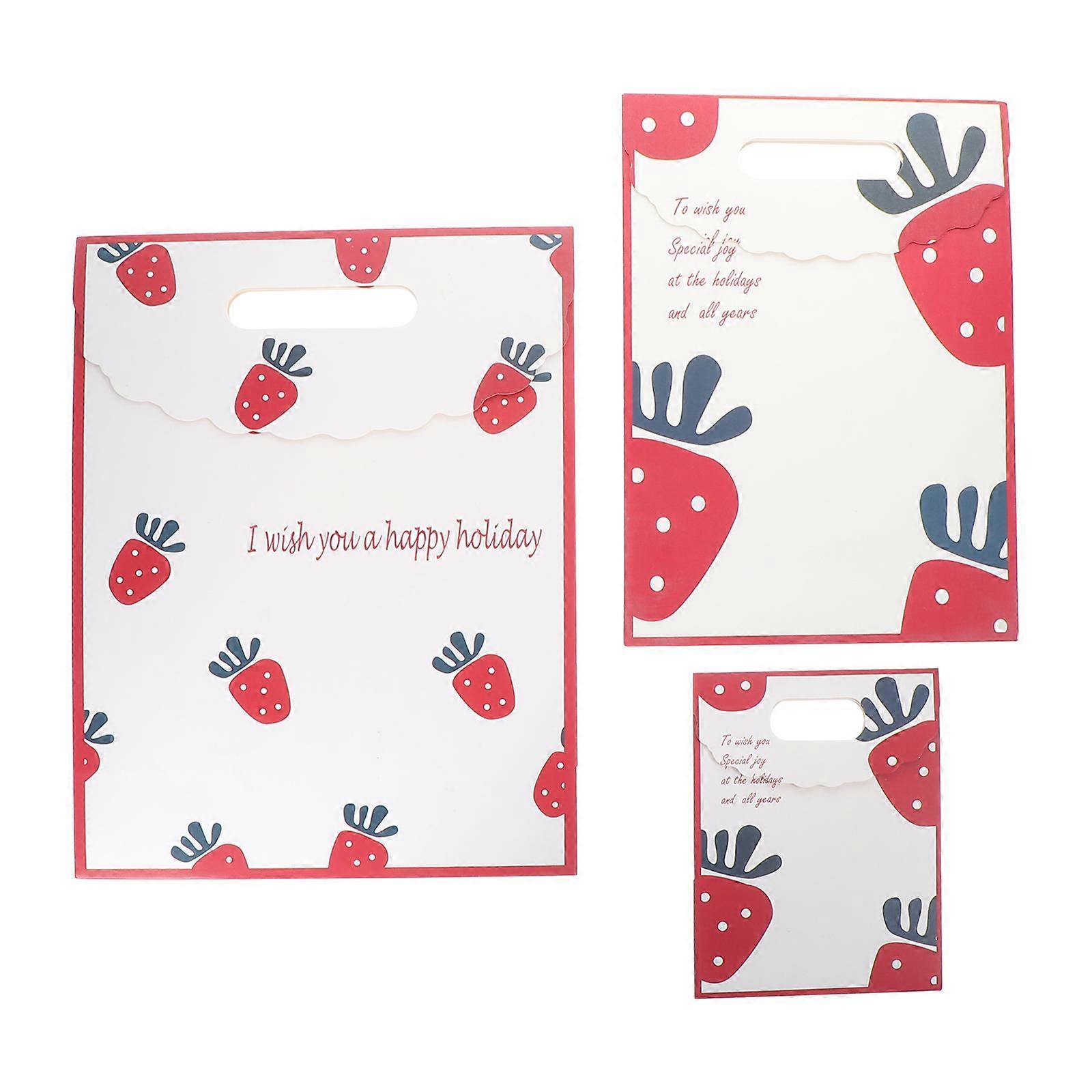 Wrapping Bags for Presents Rectangular Simple Design Bright Colors Large 24*10.5*32cm Storage Couples 3Pcs