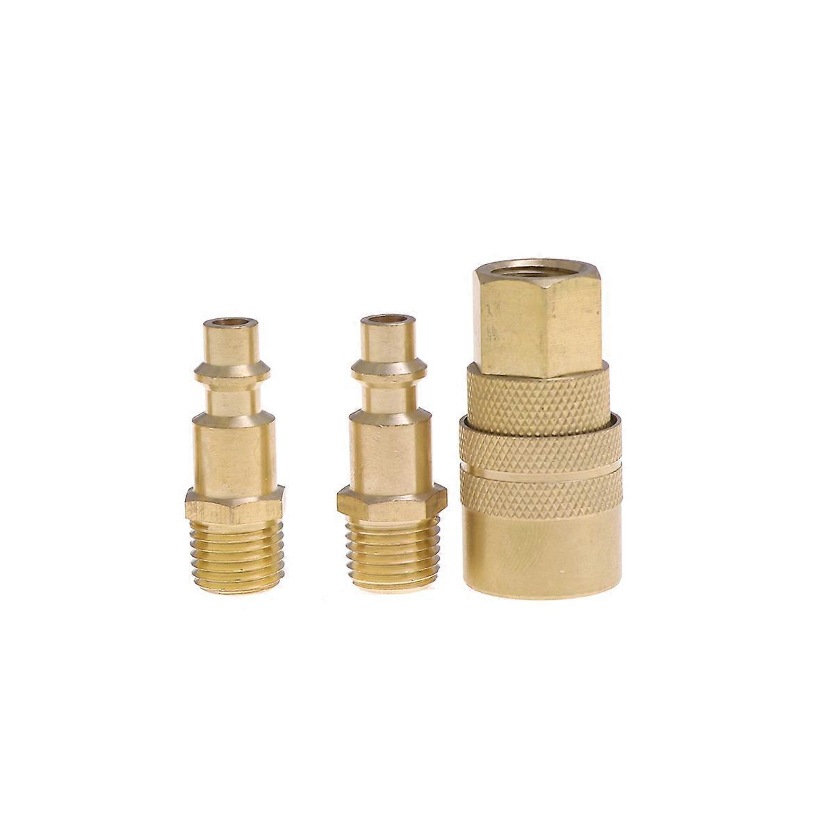Hose Connector Solid Brass Quick Coupler Set for Connecting 15Pcs