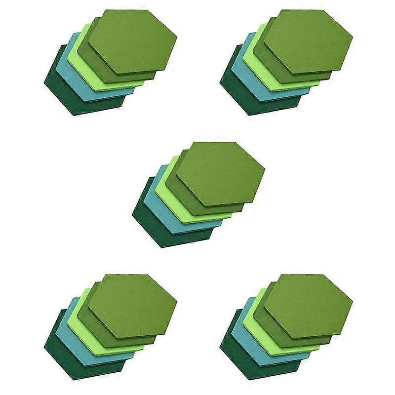 5Pcs/Set Hexagon Felt Board Hexagonal Felt Wall Sticker Multifunction 3D Decorative Home Message Boa