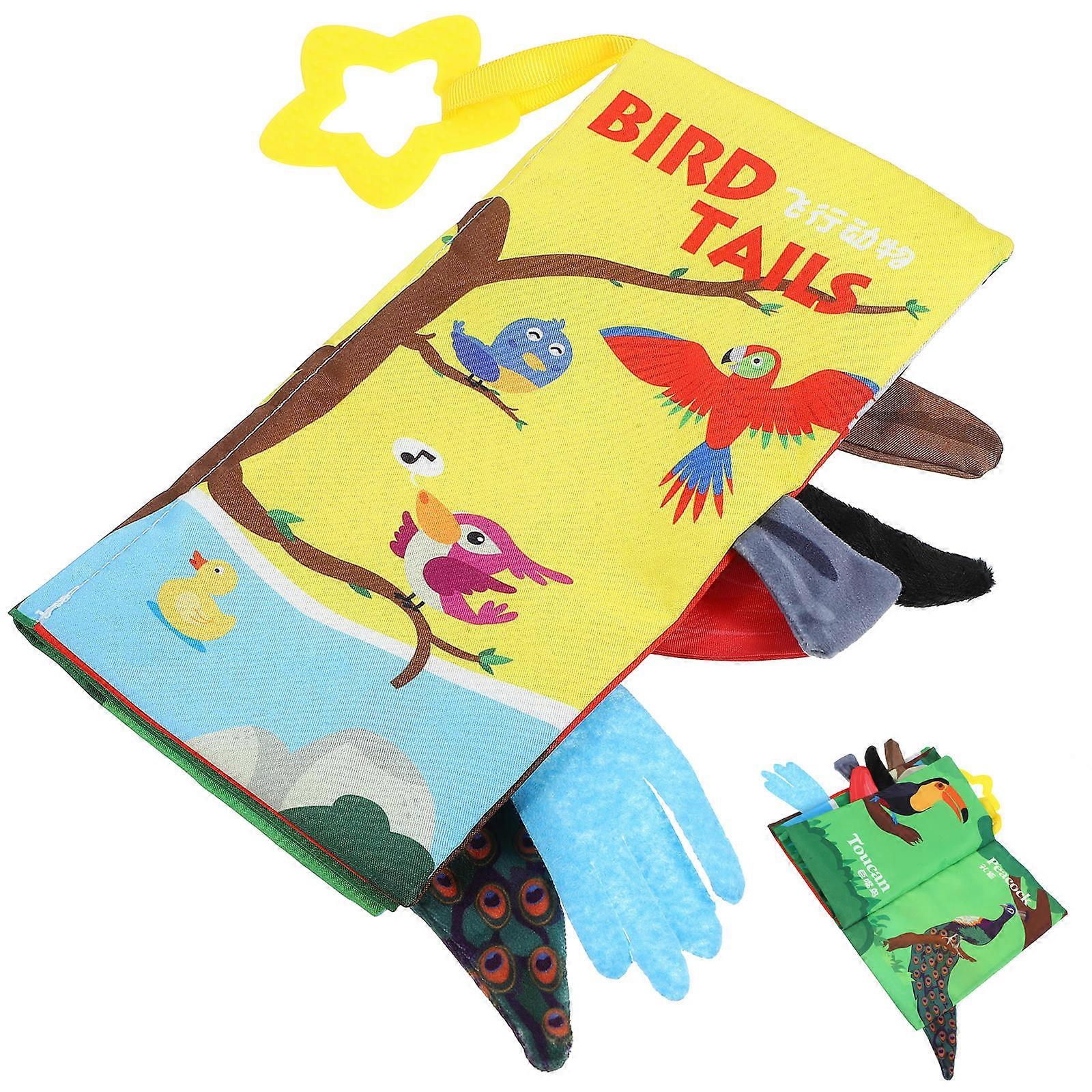 Cloth Book Baby Stereoscopic Tail for Playing Toddler Animal Cartoon Patterns