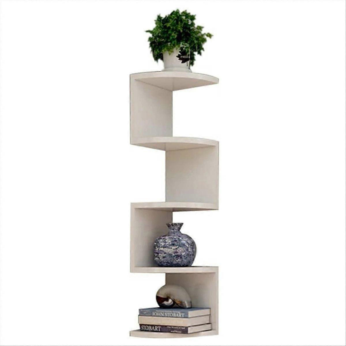 Wall Mounted Corner Storage Rack Classic Wall Rack 5 Layers,B